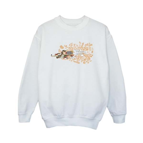 Looney Tunes Boys ACME Doodles Wile E Coyote Sweatshirt 12-13 år White 12-13 Years