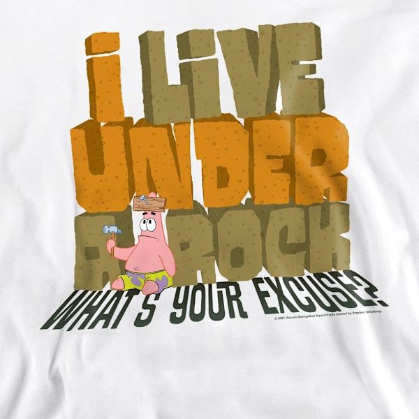 SvampBob Fyrkant Unisex Vuxen What´s Your Excuse? Sweatshirt White S