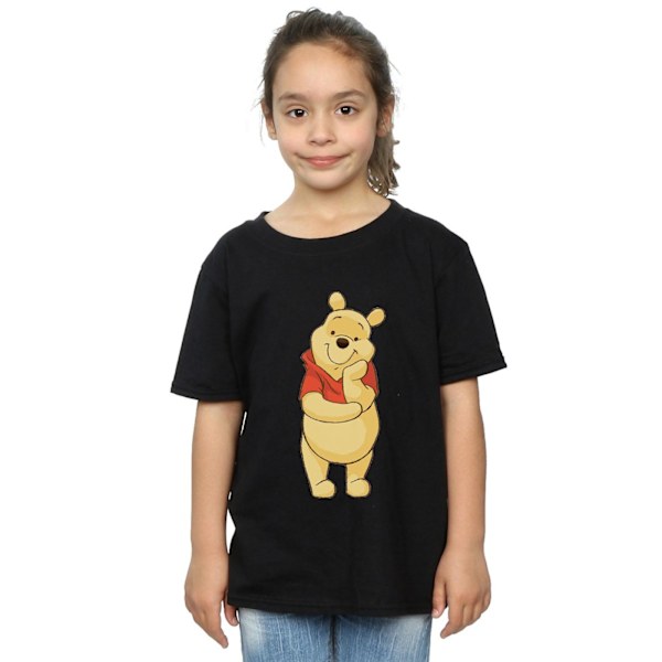 Disney Girls Winnie The Pooh Söt Bomull T-shirt 5-6 År Svart Black 5-6 Years