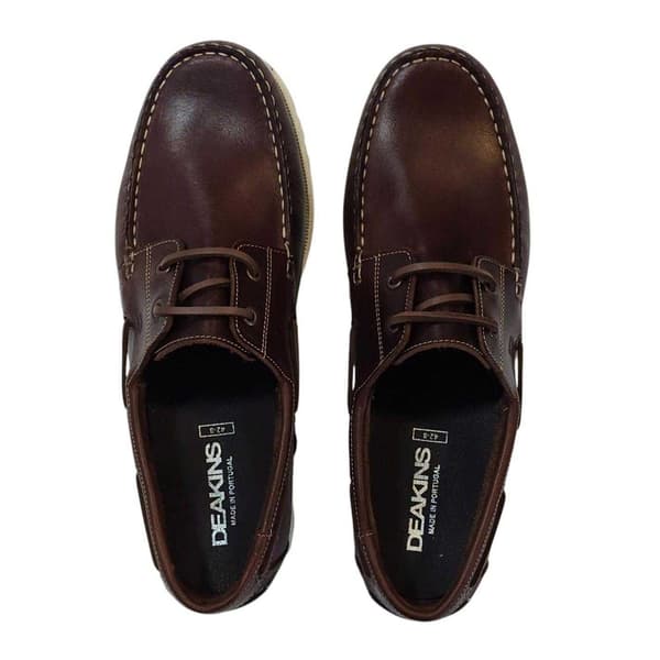 Nicholas Deakins Herr Monteiro Läder Båtskor 9 UK Bordeaux Bordeaux Red 9 UK