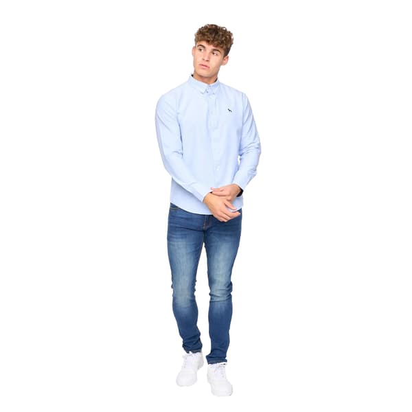 Bewley & Ritch Herrskjorta Chatmen Oxford Slim L Blå Blue L