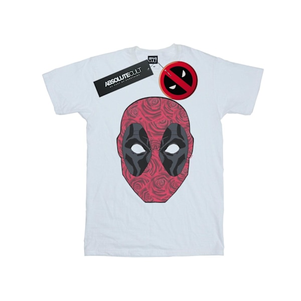 Marvel Deadpool Huvud av rosor T-shirt 3XL Vit White 3XL