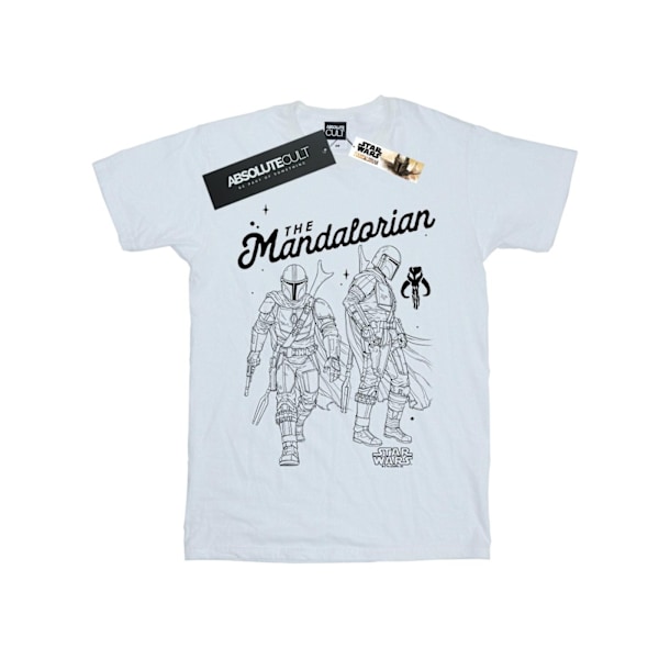 Star Wars Boys The Mandalorian Hunter Profile T-shirt 7-8 år White 7-8 Years