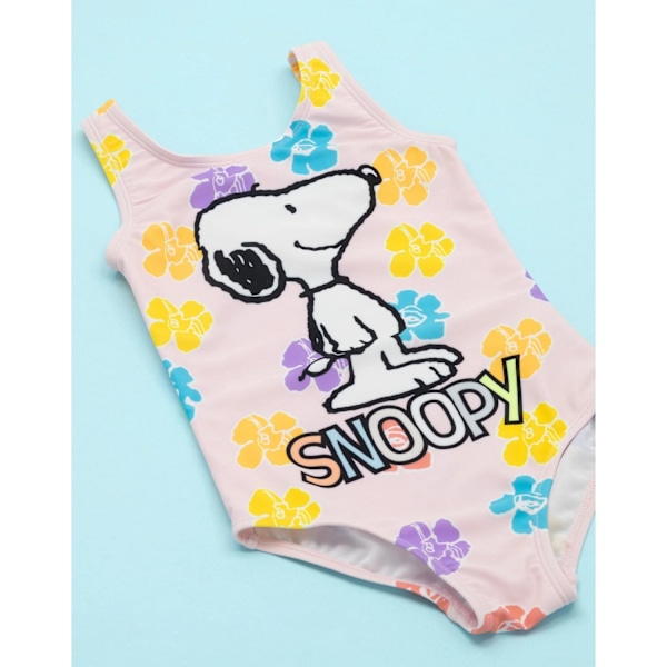 Snoopy Barnkläder/Barn En Delig Baddräkt 18-24 Månader Rosa/Vit Pink/White/Yellow 18-24 Months