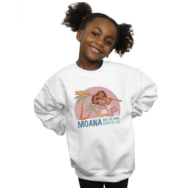 Disney Girls Moana Läs Havet Sweatshirt 7-8 År Vit White 7-8 Years