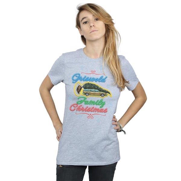 National Lampoon's Christmas Vacation Dam/Damer Griswold Familj Jul Bomull Boyfriend T-Shirt S Sports Grå Sports Grey S