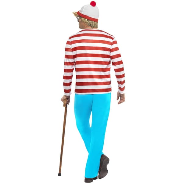 Var är Wally? Kostymset för män S Vit/Blå/Röd White/Blue/Red S