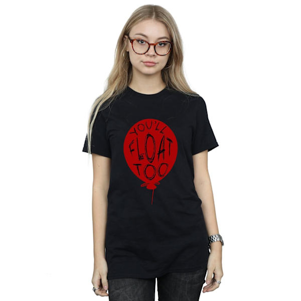 It Dam/Damer Pennywise You´ll Float Too Bomull Boyfriend T- Black L