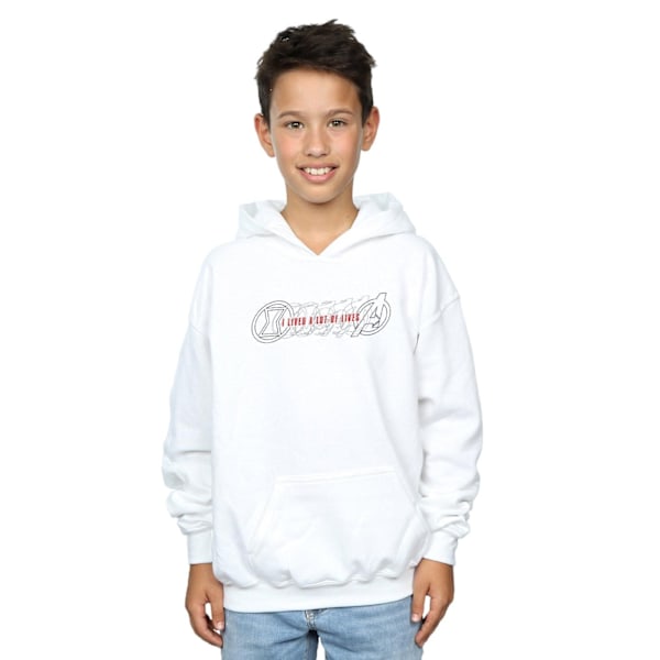 Marvel Boys Black Widow Movie Lots Of Lives Hoodie 7-8 År Vit White 7-8 Years