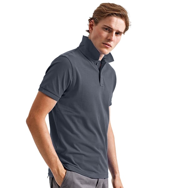 Asquith & Fox Herr Polotröja i ekologisk bomull, klassisk passform, 3XL, grafit Graphite 3XL