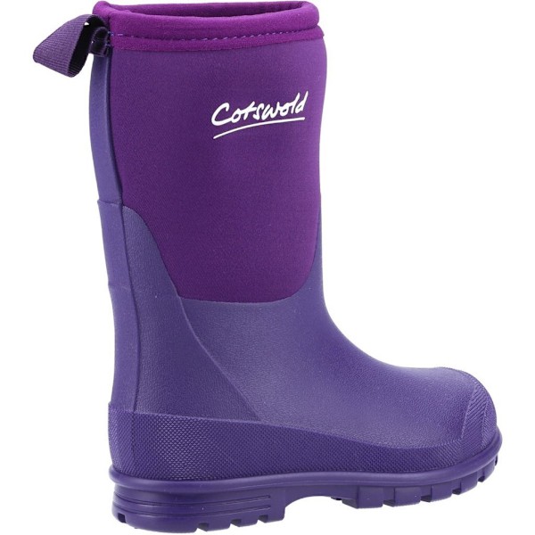 Cotswold Childrens/Kids Hilly Neoprene Wellington Boots 2 UK Pu Purple 2 UK