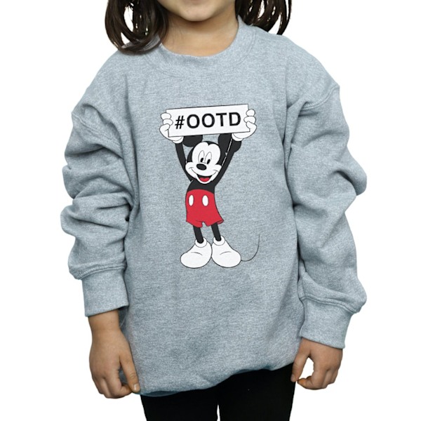 Disney Girls Mickey Mouse Outfit Of The Day Sweatshirt 7-8 år Sports Grey 7-8 Years
