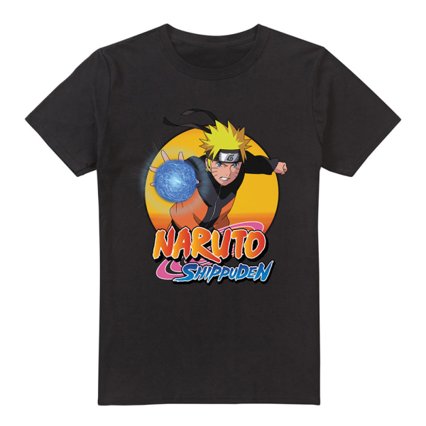 Naruto Mens Circle T-Shirt XL Svart Black XL