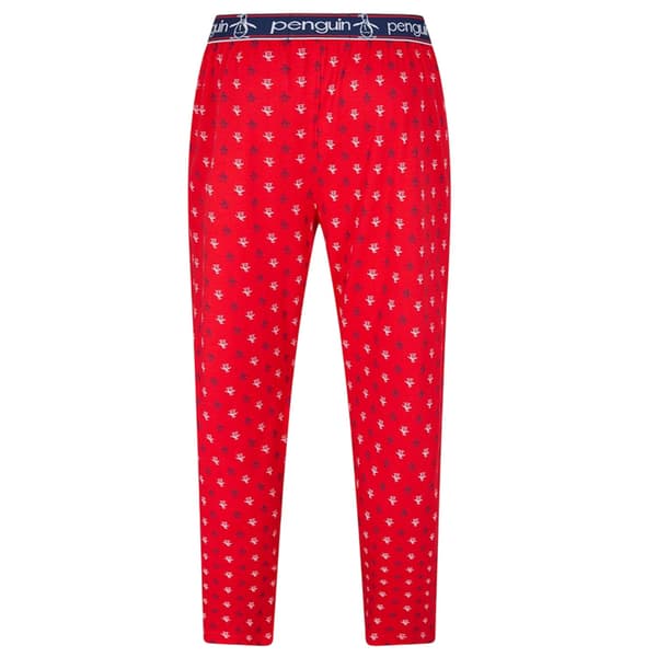 Original Penguin Pyjamasbyxor i jersey med heltäckande logotyp för män M Röd Red M