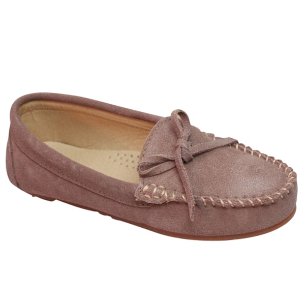 Eastern Counties Läder Dam/Dammockasiner i Mocka 8 UK Plommon Plum 8 UK