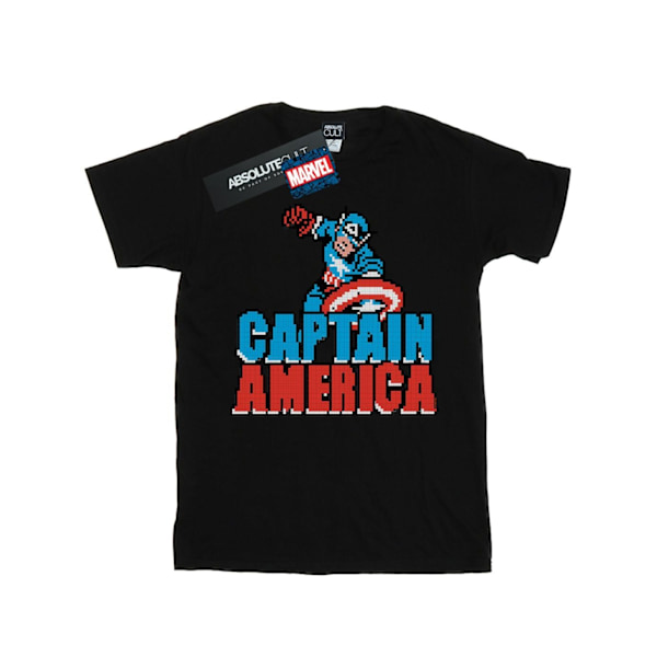 Marvel Boys Captain America Pixelated T-shirt 9-11 år Svart Black 9-11 Years