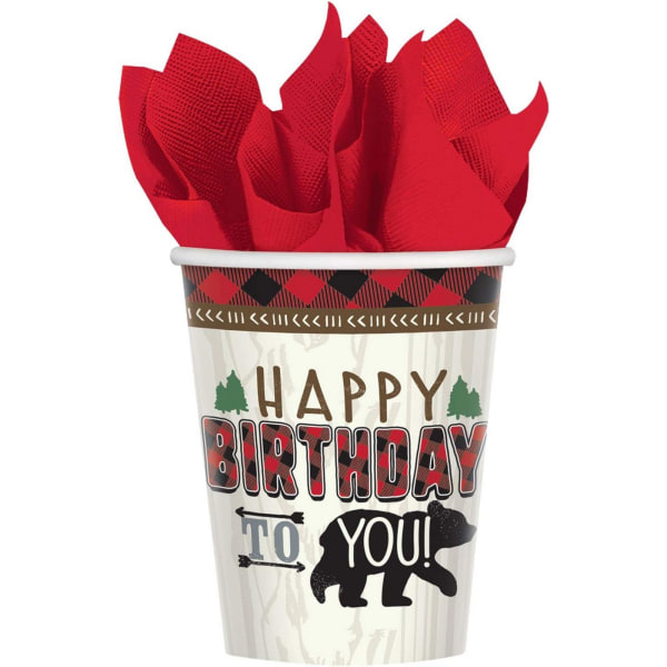 Amscan Happy Birthday To You Papperspartymugg (Förpackning om 8) En storlek Multicoloured One Size
