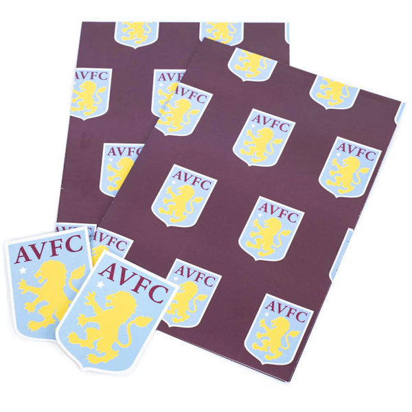 Aston Villa FC Text Presentinslagning En Storlek Claret/Blå Claret/Blue One Size