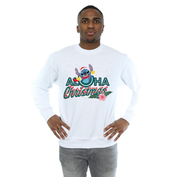 Disney Herr Lilo And Stitch Aloha Jultröja 5XL Vit White 5XL