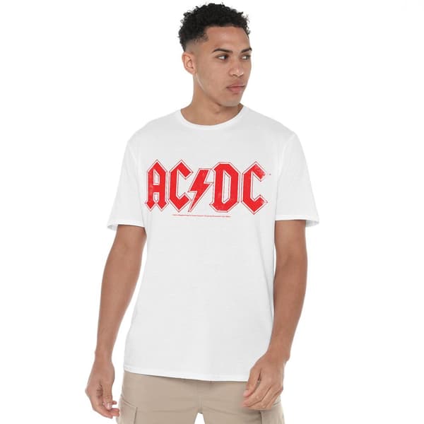 AC/DC Herr Logo T-Shirt M Vit White M