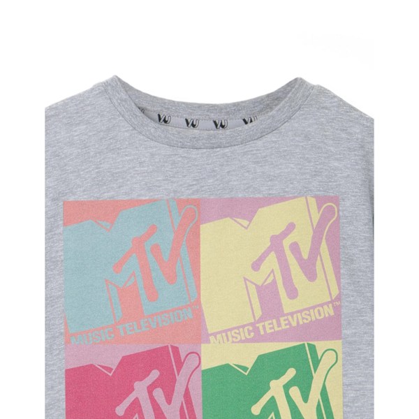 MTV Girls Colour Block Marl T-Shirt 9-10 år Grå Grey 9-10 Years