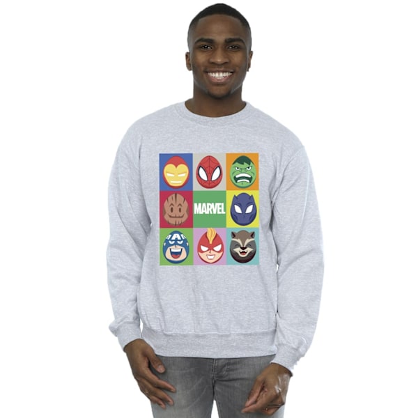 Marvel Mens Easter Eggs Sweatshirt M Sports Grey Sports Grey M