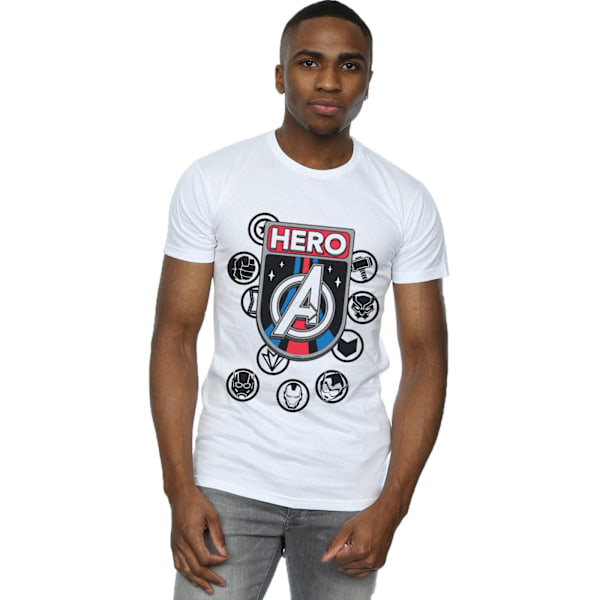 Marvel Hero Badge T-shirt 5XL Vit White 5XL