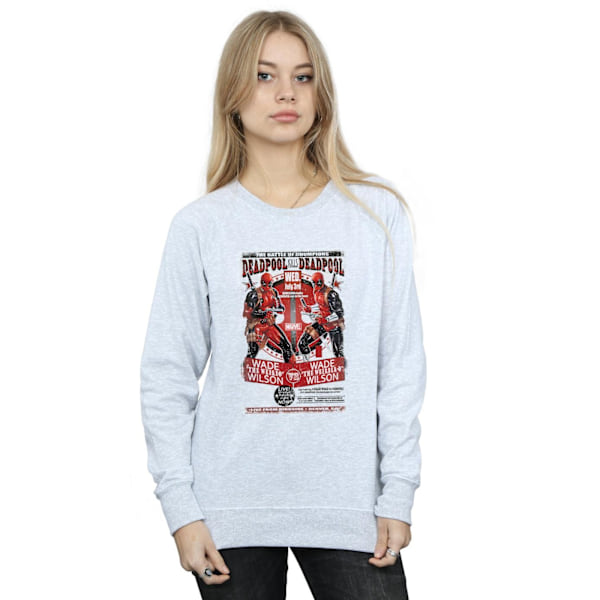 Marvel Dam/Kvinnor Deadpool Dödar Deadpool Sweatshirt M Heather Heather Grey M