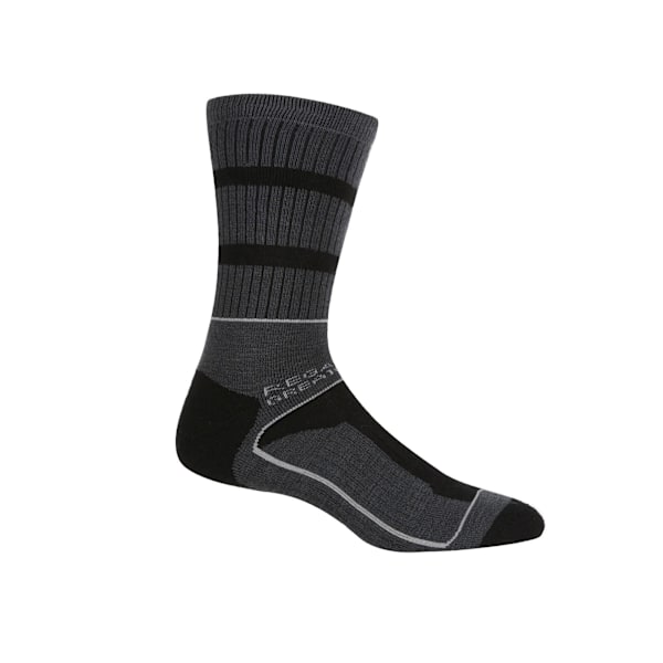 Regatta Herr Samaris 3-säsongsstrumpor (2-pack) 9 UK-12 UK Svart Black/Dark Steel 9 UK-12 UK