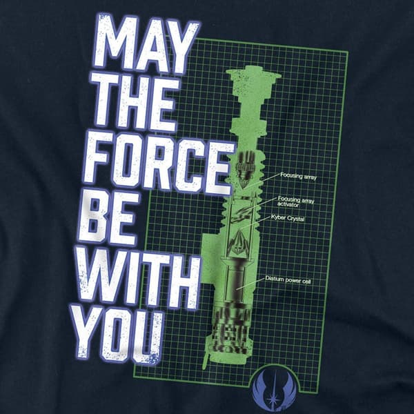 Star Wars Herr Force Lightsaber T-Shirt L Marinblå Navy L