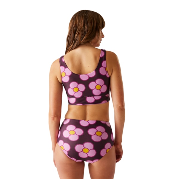 Regatta Dam/Kvinna Orla Kiely Snurrande Blomma Vändbar Bikini Morello 16 UK