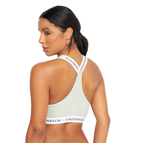Crosshatch Womens/Ladies Sophea Bralette (2-pack) L Grå/Svart Grey/Black L