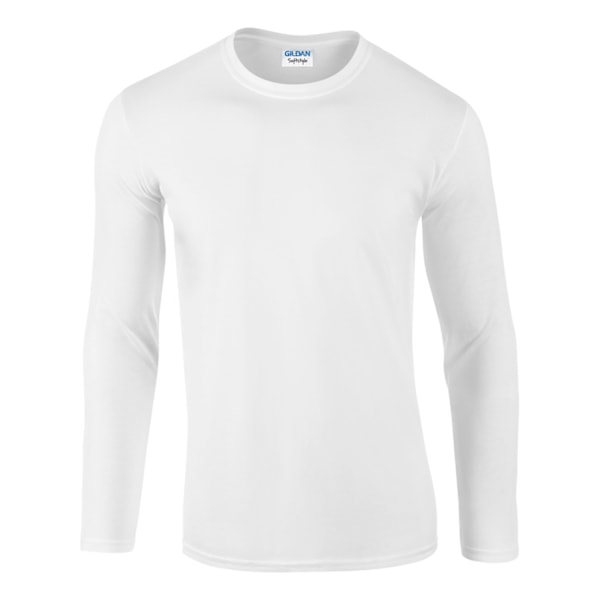 Gildan Soft Style långärmad T-shirt M Vit White M