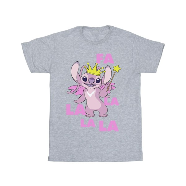 Disney Herr Lilo & Stitch Angel Fa La La T-shirt XXL Sports Grå Sports Grey XXL