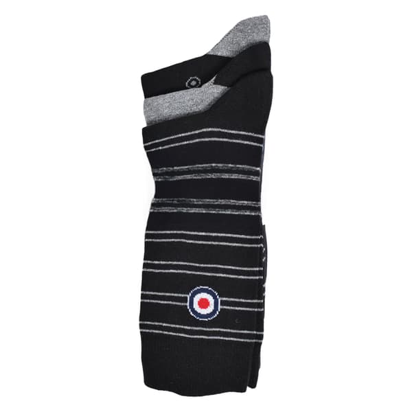 Lambretta Herr Target Strumpor (3-pack) One Size Svart/Grå Black/Grey One Size