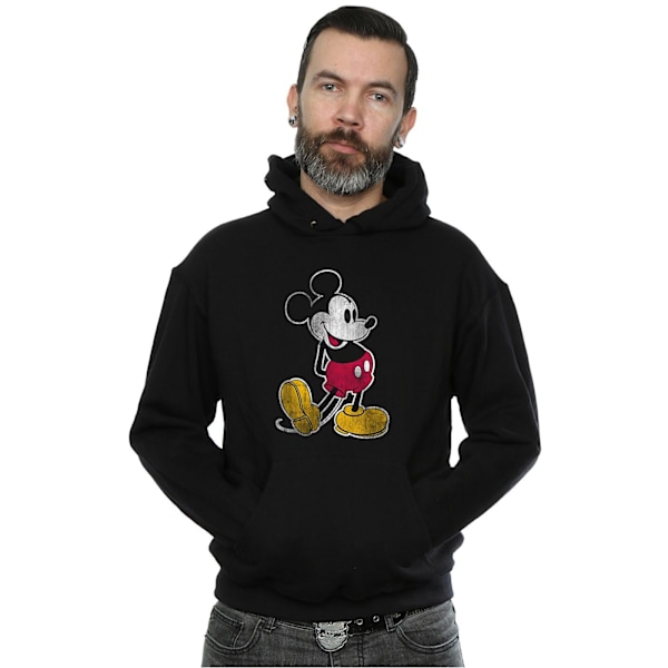 Disney Herr Mickey Mouse Classic Kick Hoodie L Svart Black L