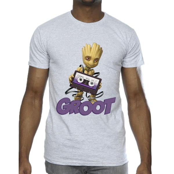 Guardians Of The Galaxy Herr Groot Kassett T-shirt XL Sports Grå Sports Grey XL