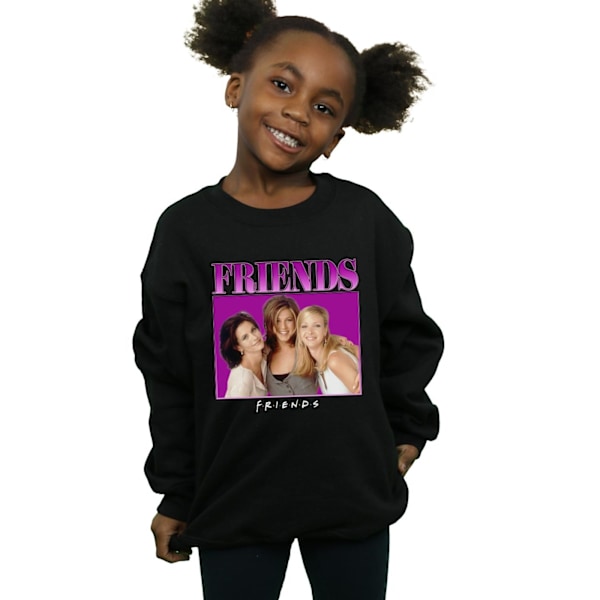 Friends Girls Monica Rachel Phoebe Homage Sweatshirt 12-13 År Black 12-13 Years