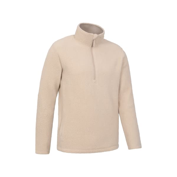 Mountain Warehouse Herr Ted Borg Halvzip Fleece Top XL Beige Beige XL