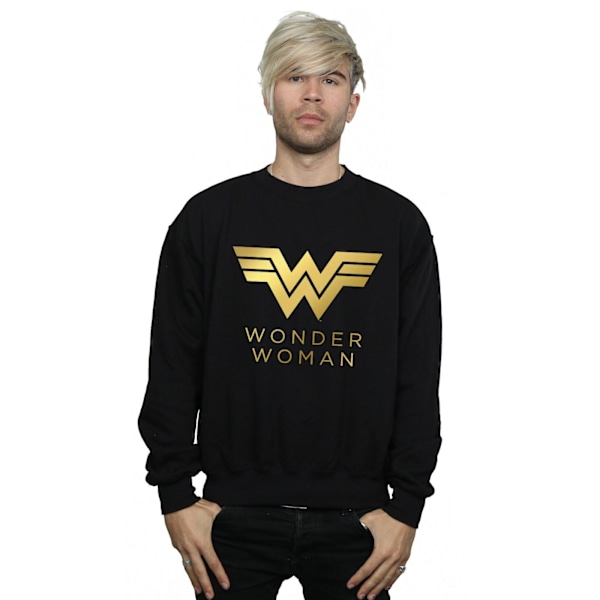 DC Comics Herr Wonder Woman 84 Gyllene Logotyp Sweatshirt M Svart Black M