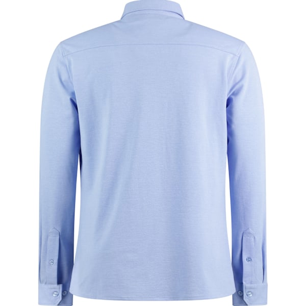 Kustom Kit Herr Superwash 60°C Skräddarsydd Långärmad Skjorta M Li Light Heather Blue M