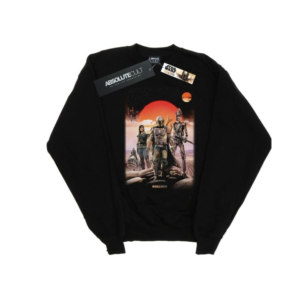 Star Wars Boys The Mandalorian Warriors Sweatshirt 7-8 år Bl Black 7-8 Years