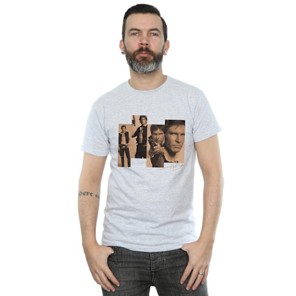 Star Wars Herr Han Solo Photoshoot T-shirt S Sports Grey Sports Grey S