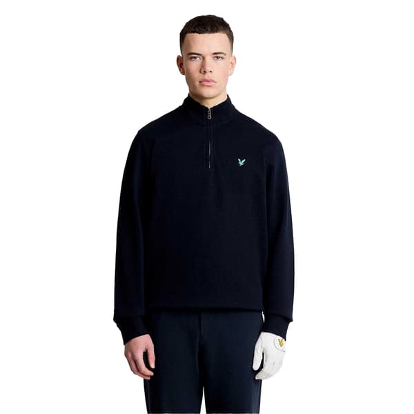 Lyle & Scott Herrbroderad logotyp Half Zip Golf Midlayer XL Da Dark Navy XL