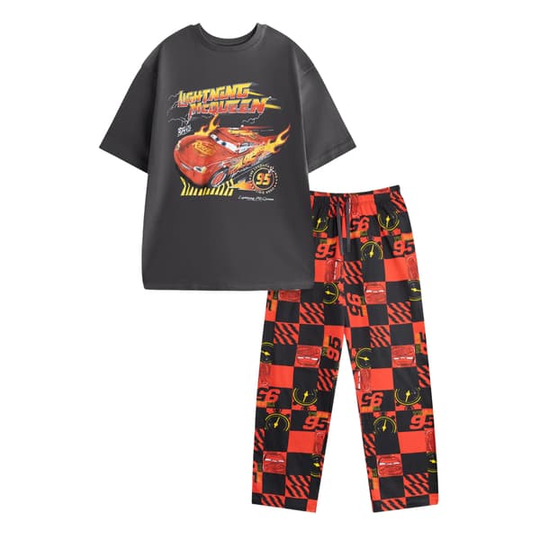 Bilar Herr Lightning McQueen Kortärmad Lång Pyjamas Set XXL M Multicoloured XXL