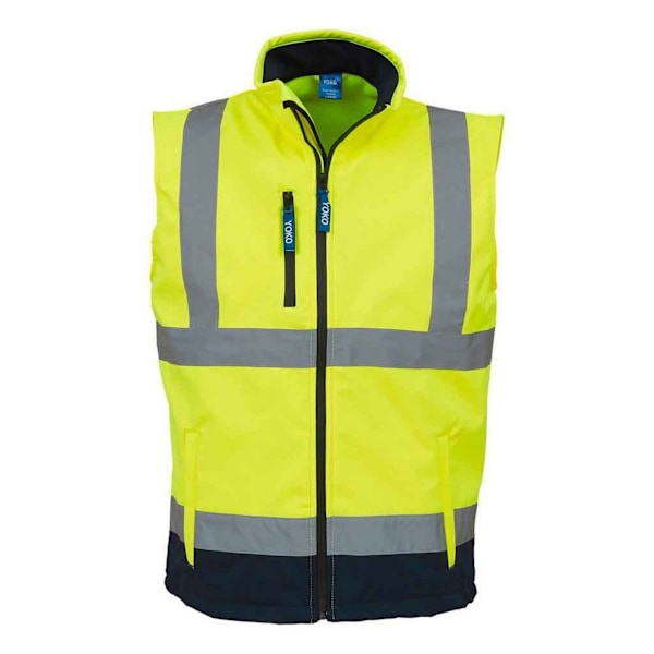 Yoko Unisex Vuxen Softshell Hi-Vis Gilet M Gul/Marinblå Yellow/Navy M