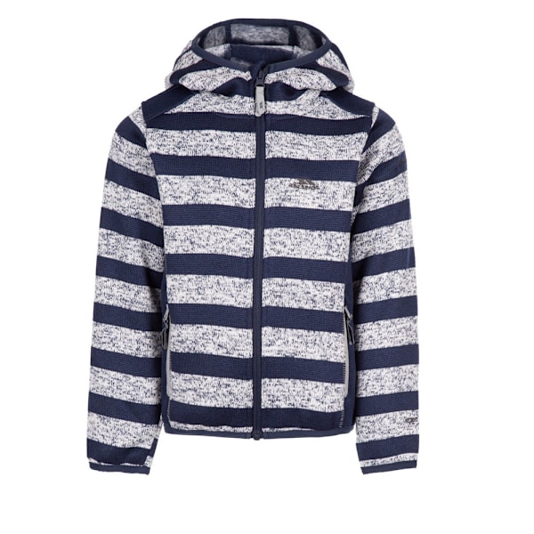 Trespass Barn/Barn Conjure Stripe Marl Fleecejacka 5-6 år Navy 5-6 Years