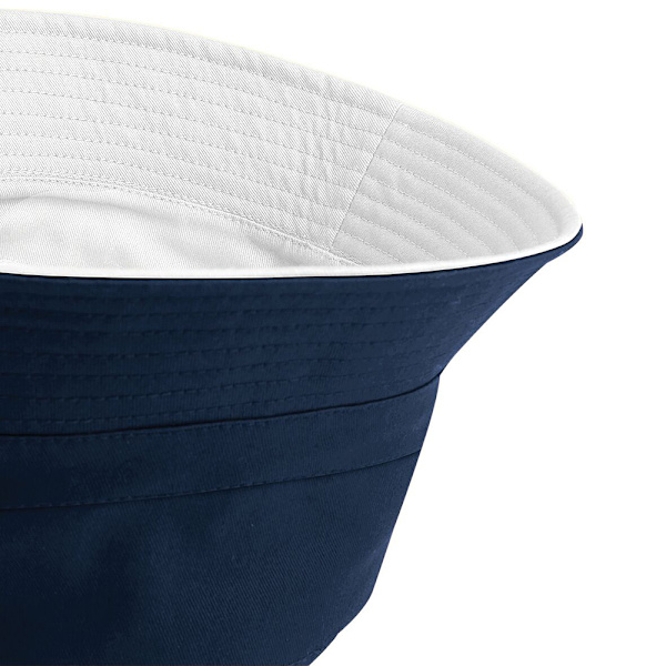 Beechfield Unisex Klassisk Vändbar Hinkhatt LXL Fransk Marinblå French Navy/ White LXL