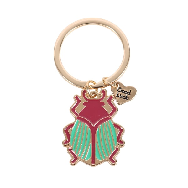 Something Different Lucky Beetle Nyckelring One Size Guld/Maroon/Grön Gold/Maroon/Green One Size