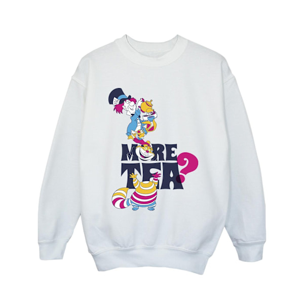 Disney Girls Alice In Wonderland More Tea Sweatshirt 7-8 år White 7-8 Years